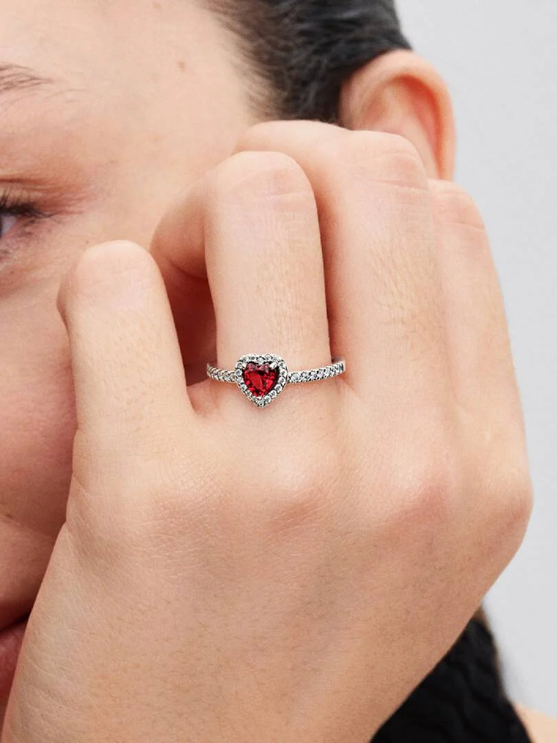 Anillo Corazón Rojo